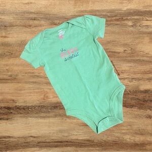 Carter’s Mint Berry Sweetest Pink Bodysuit Girl 24m